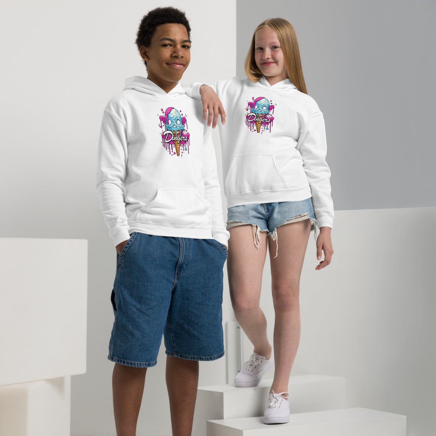 Dinger Dynasty 'Dingers' Ice Cream Cone Youth Hoodie