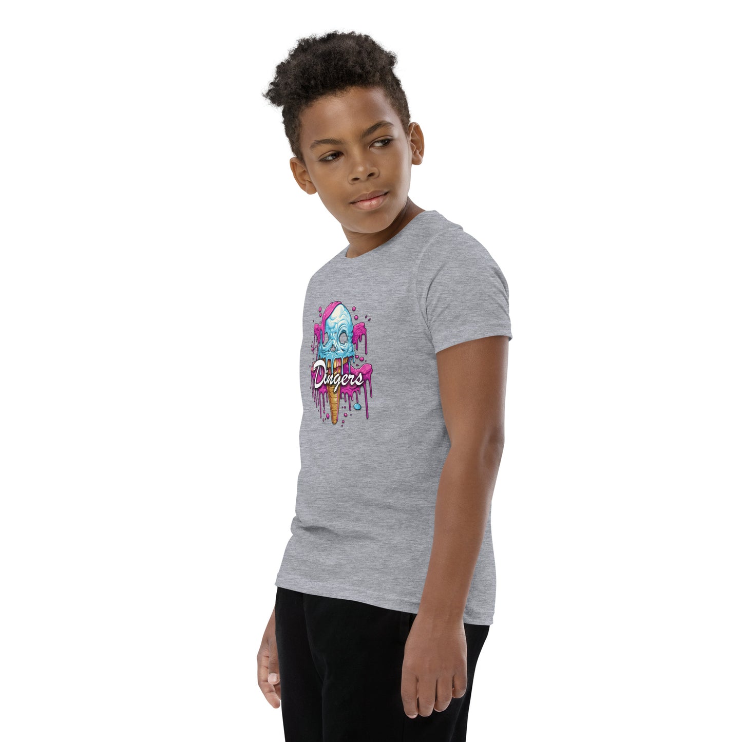 Dinger Dynasty 'Dingers' Ice Cream Cone Youth Baseball Shirt