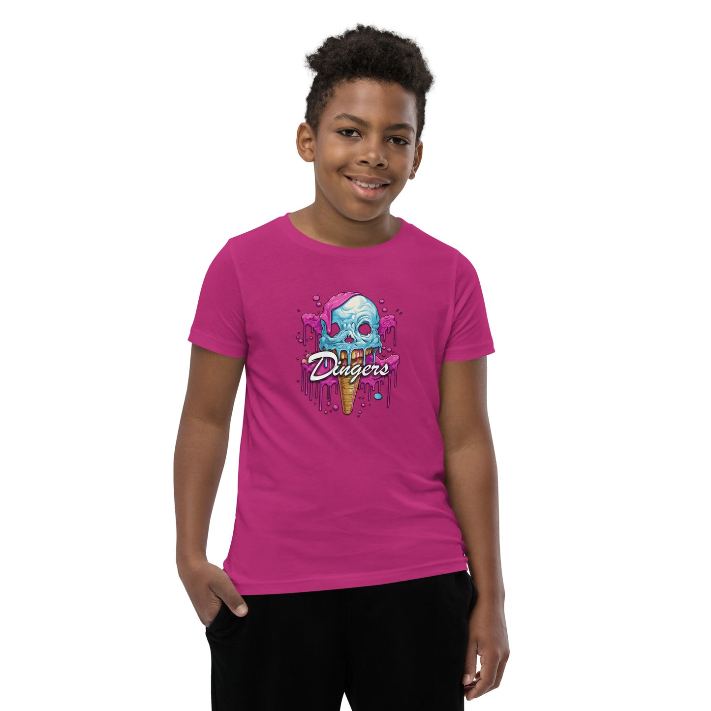 Dinger Dynasty 'Dingers' Ice Cream Cone Youth Baseball Shirt