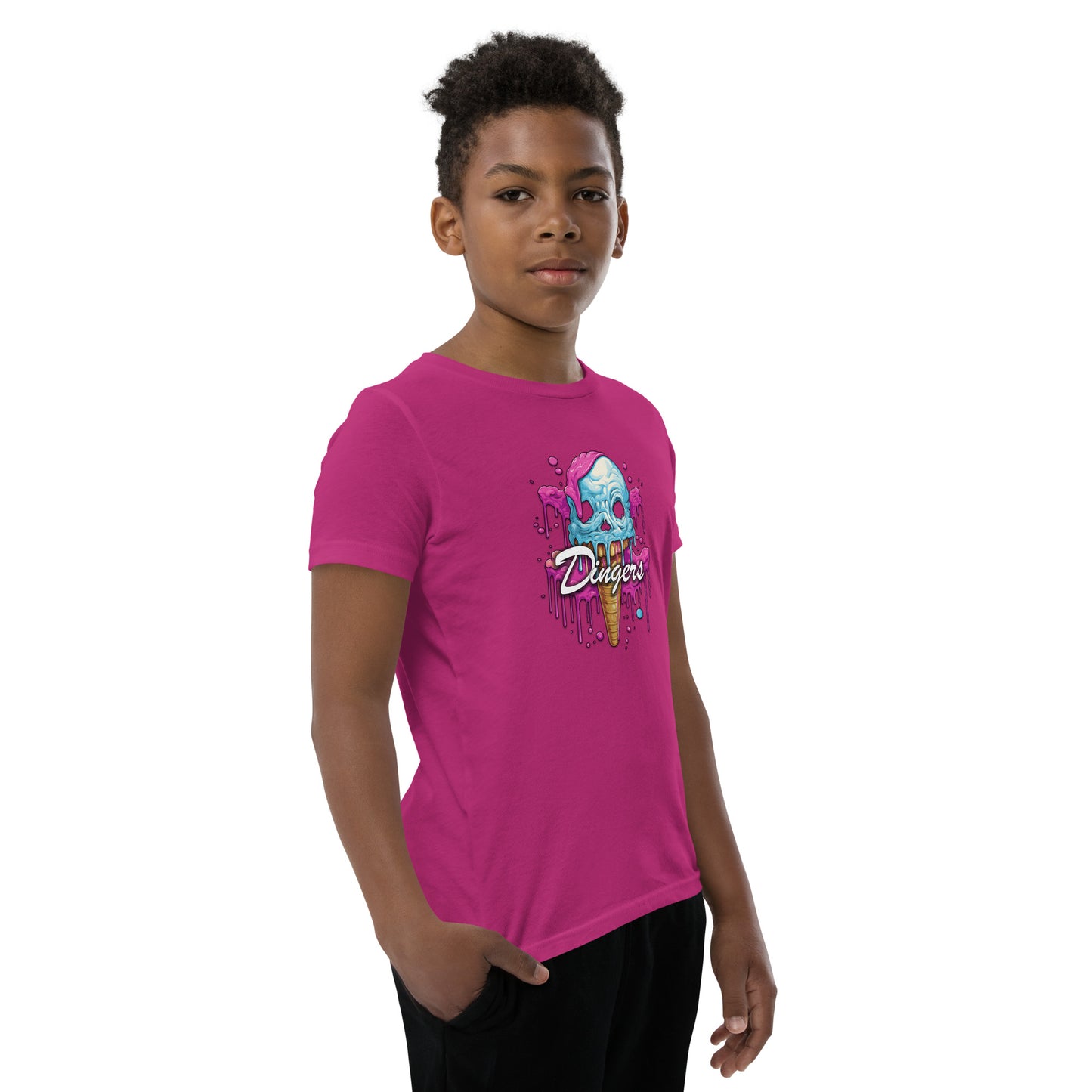 Dinger Dynasty 'Dingers' Ice Cream Cone Youth Baseball Shirt