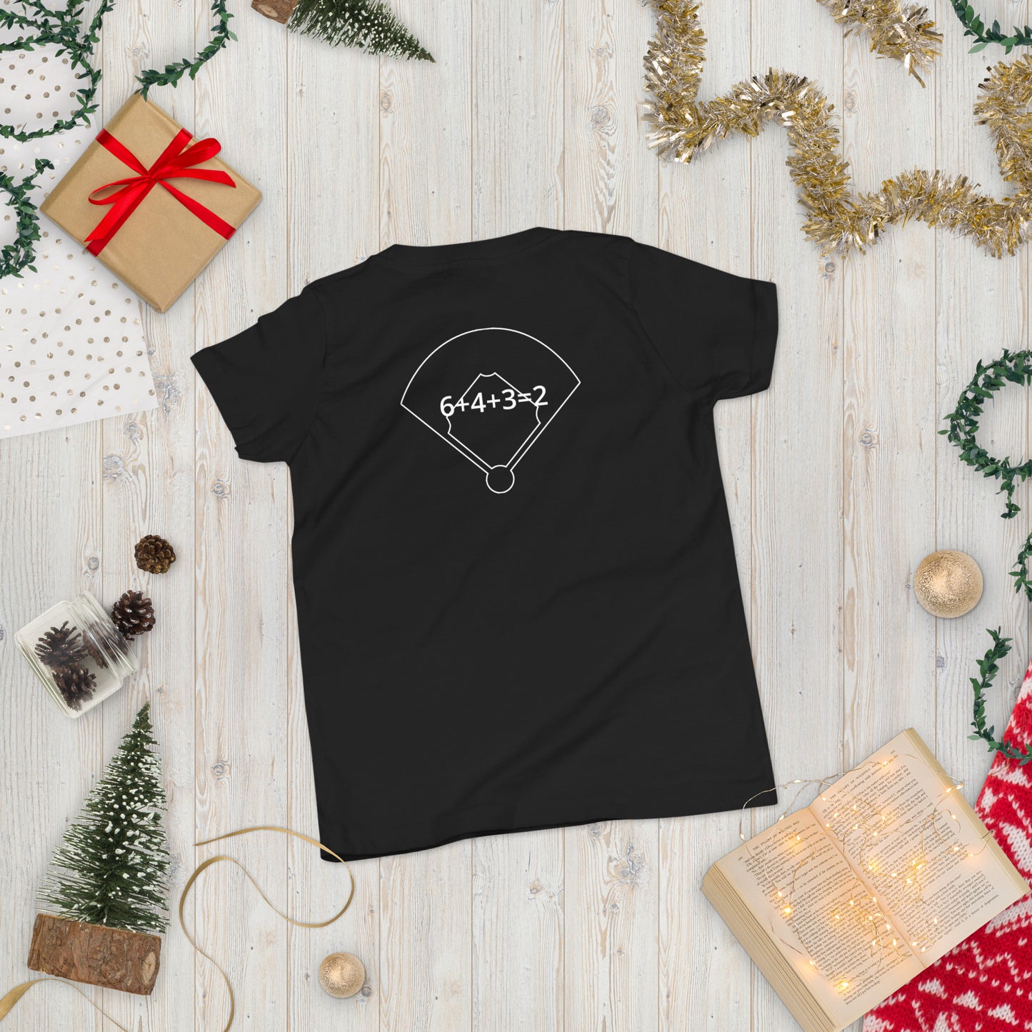Dinger Dynasty 6+4+3=2 Youth Baseball Shirt