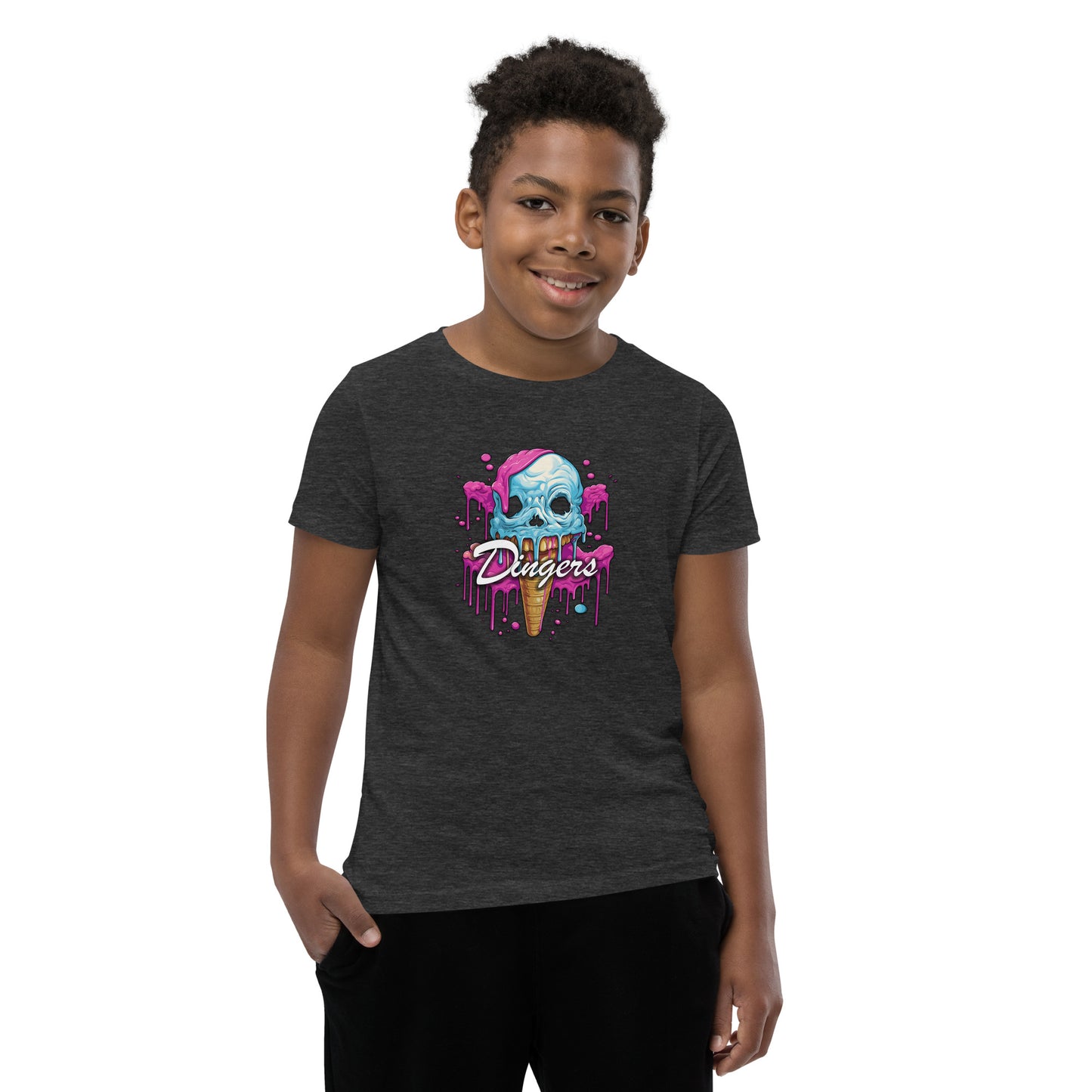 Dinger Dynasty 'Dingers' Ice Cream Cone Youth Baseball Shirt