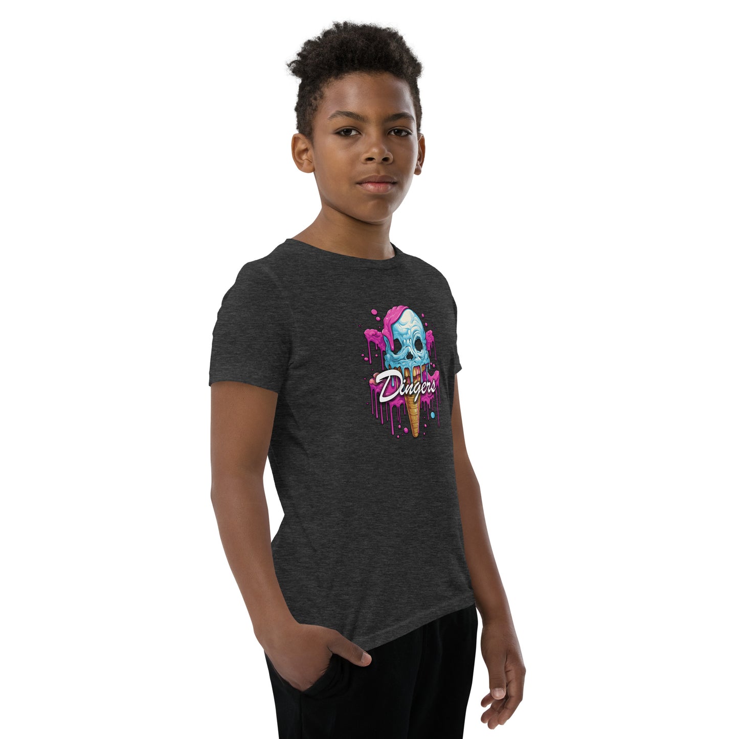 Dinger Dynasty 'Dingers' Ice Cream Cone Youth Baseball Shirt