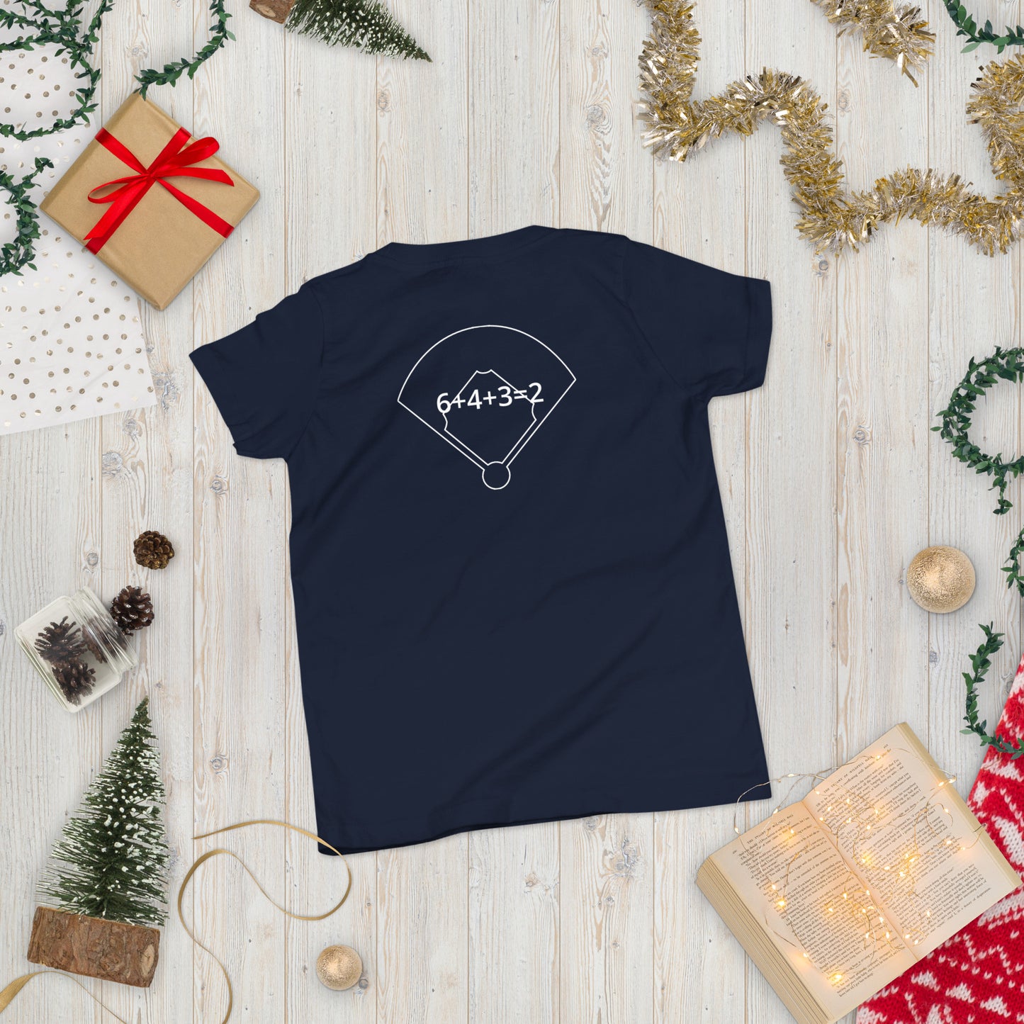 Dinger Dynasty 6+4+3=2 Youth Baseball Shirt
