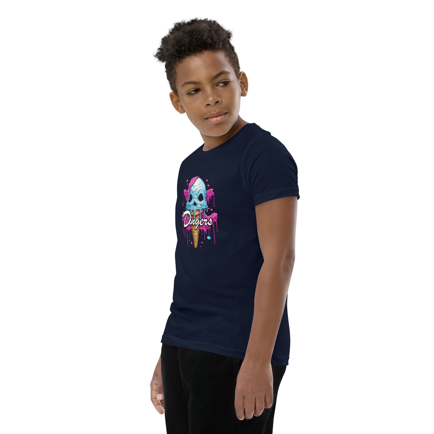 Dinger Dynasty 'Dingers' Ice Cream Cone Youth Baseball Shirt
