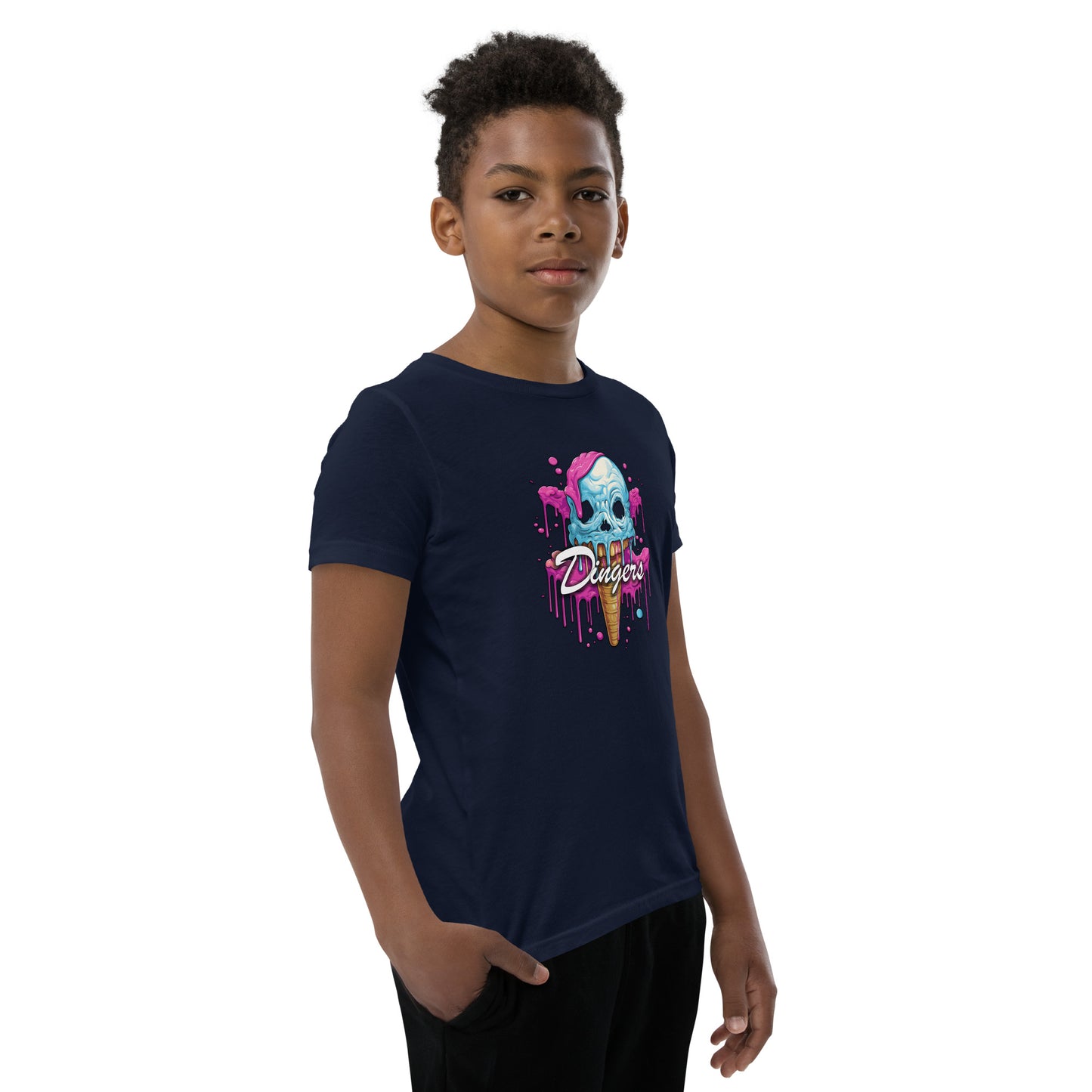 Dinger Dynasty 'Dingers' Ice Cream Cone Youth Baseball Shirt