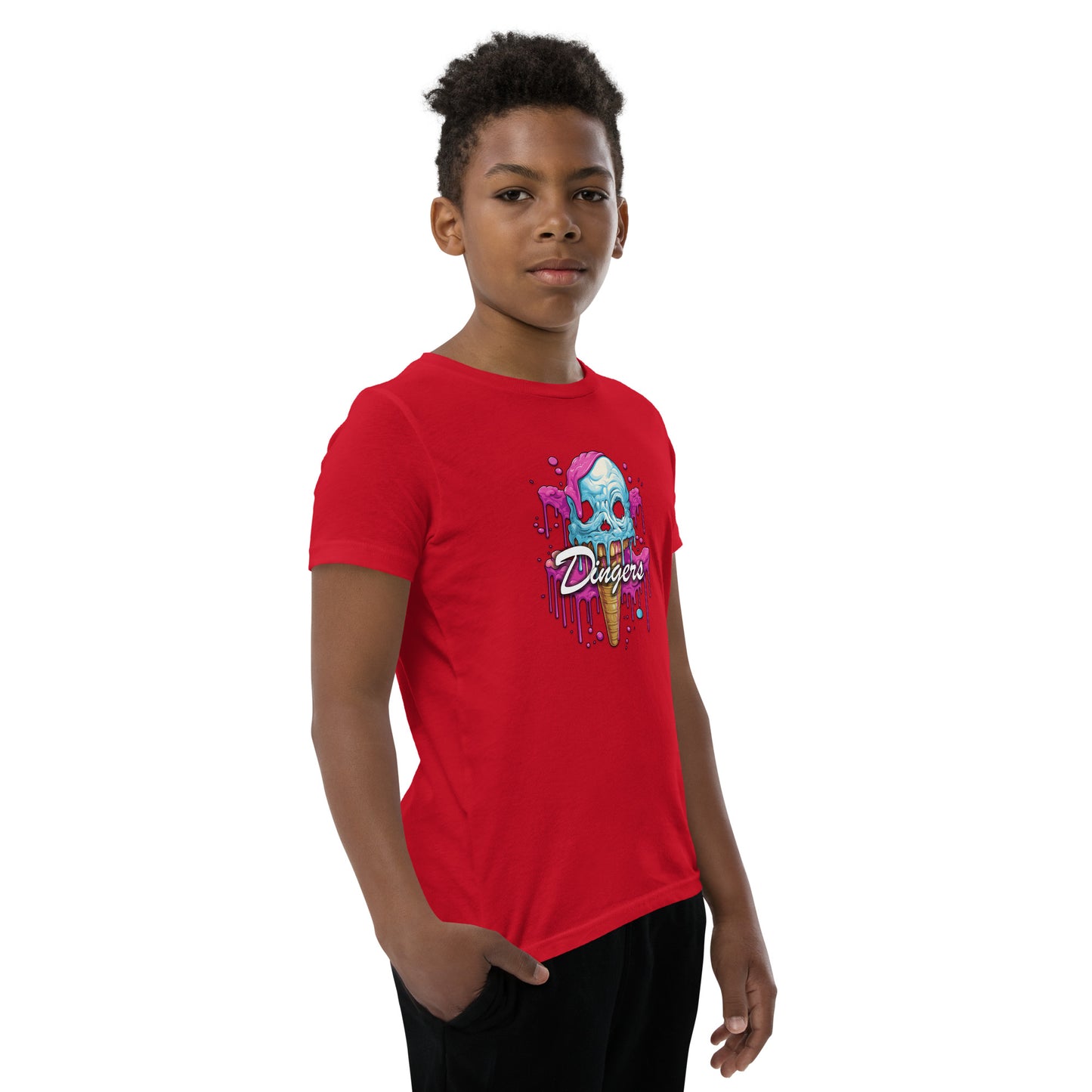 Dinger Dynasty 'Dingers' Ice Cream Cone Youth Baseball Shirt