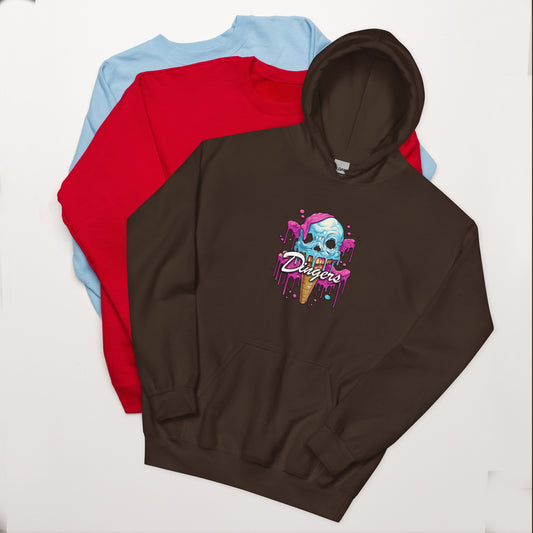 Dinger Dynasty 'Dingers' Ice Cream Cone Adult Baseball hoodie