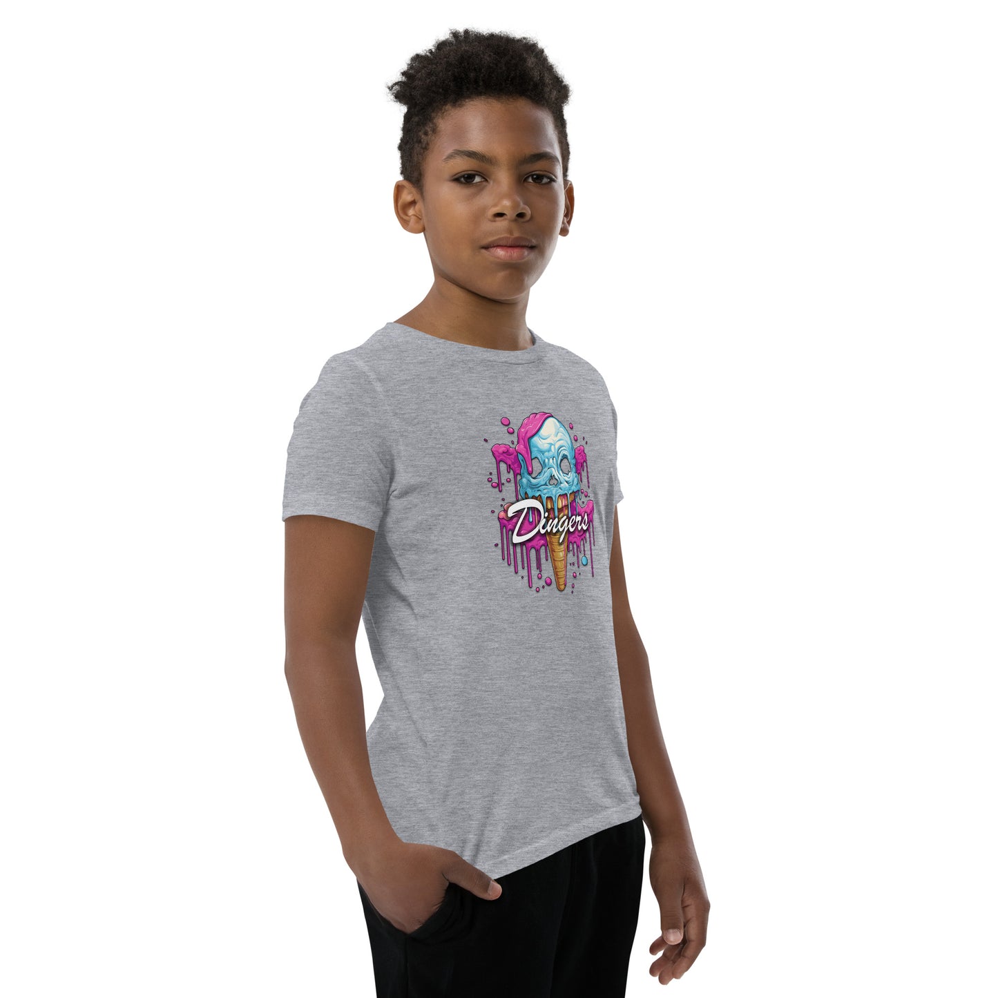 Dinger Dynasty 'Dingers' Ice Cream Cone Youth Baseball Shirt