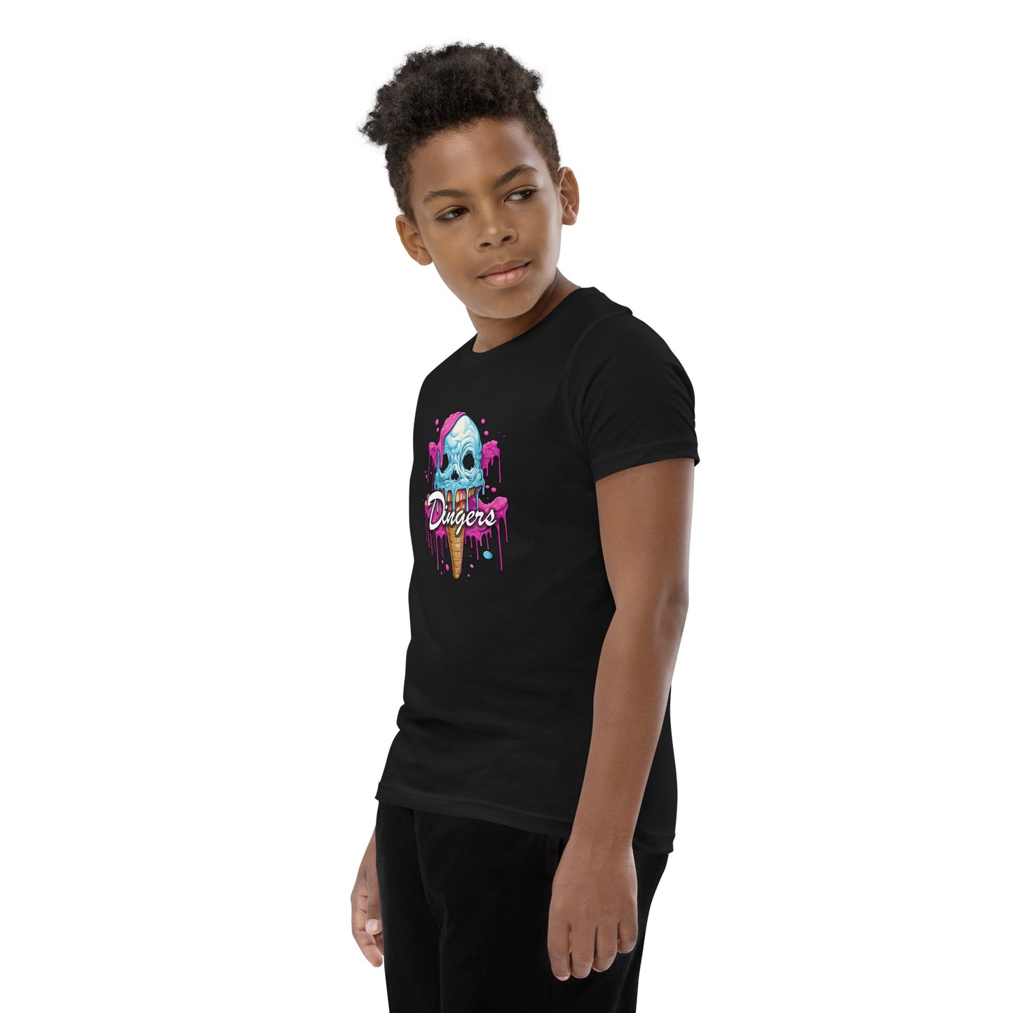 Dinger Dynasty 'Dingers' Ice Cream Cone Youth Baseball Shirt