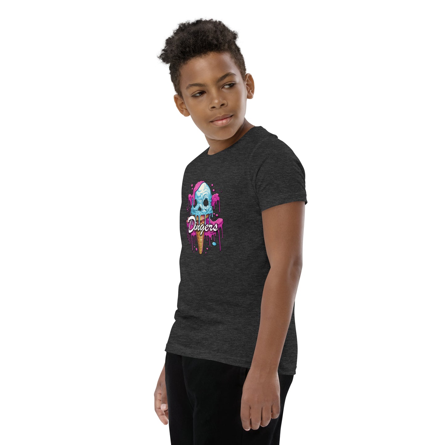 Dinger Dynasty 'Dingers' Ice Cream Cone Youth Baseball Shirt