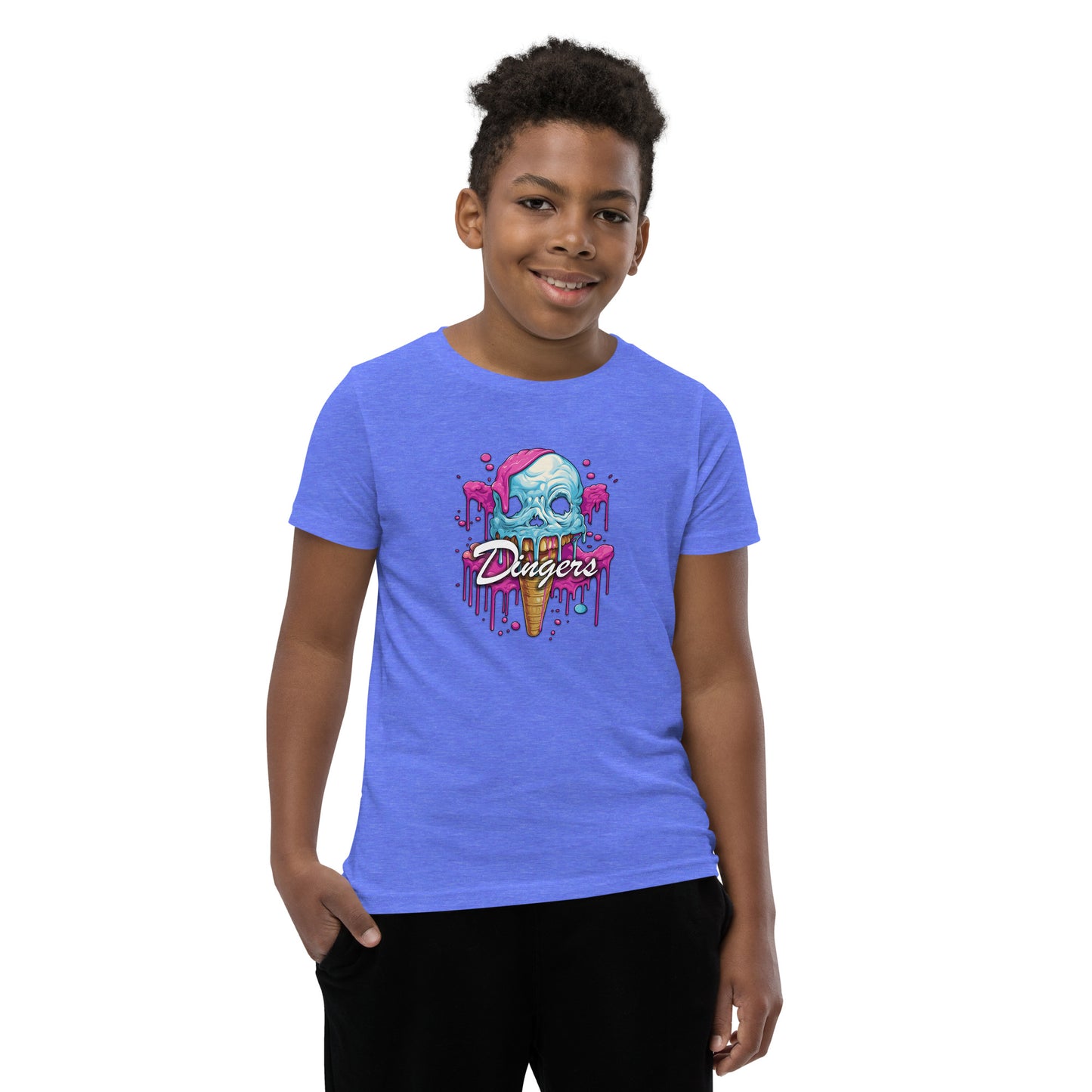 Dinger Dynasty 'Dingers' Ice Cream Cone Youth Baseball Shirt