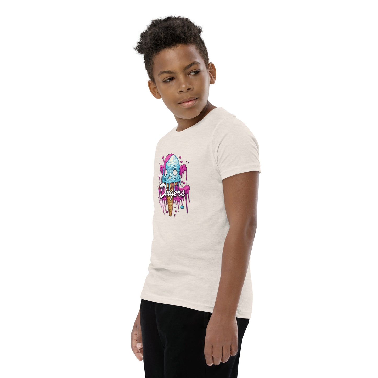 Dinger Dynasty 'Dingers' Ice Cream Cone Youth Baseball Shirt