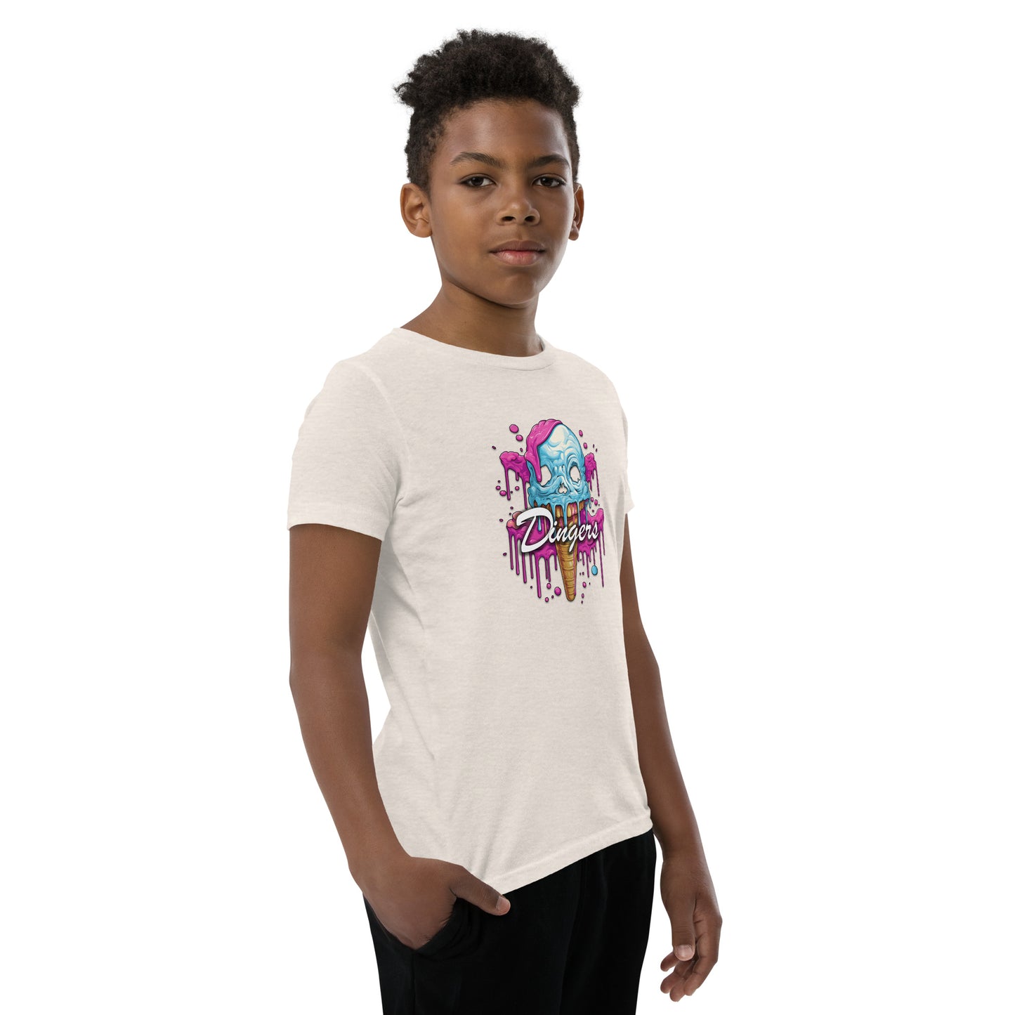 Dinger Dynasty 'Dingers' Ice Cream Cone Youth Baseball Shirt