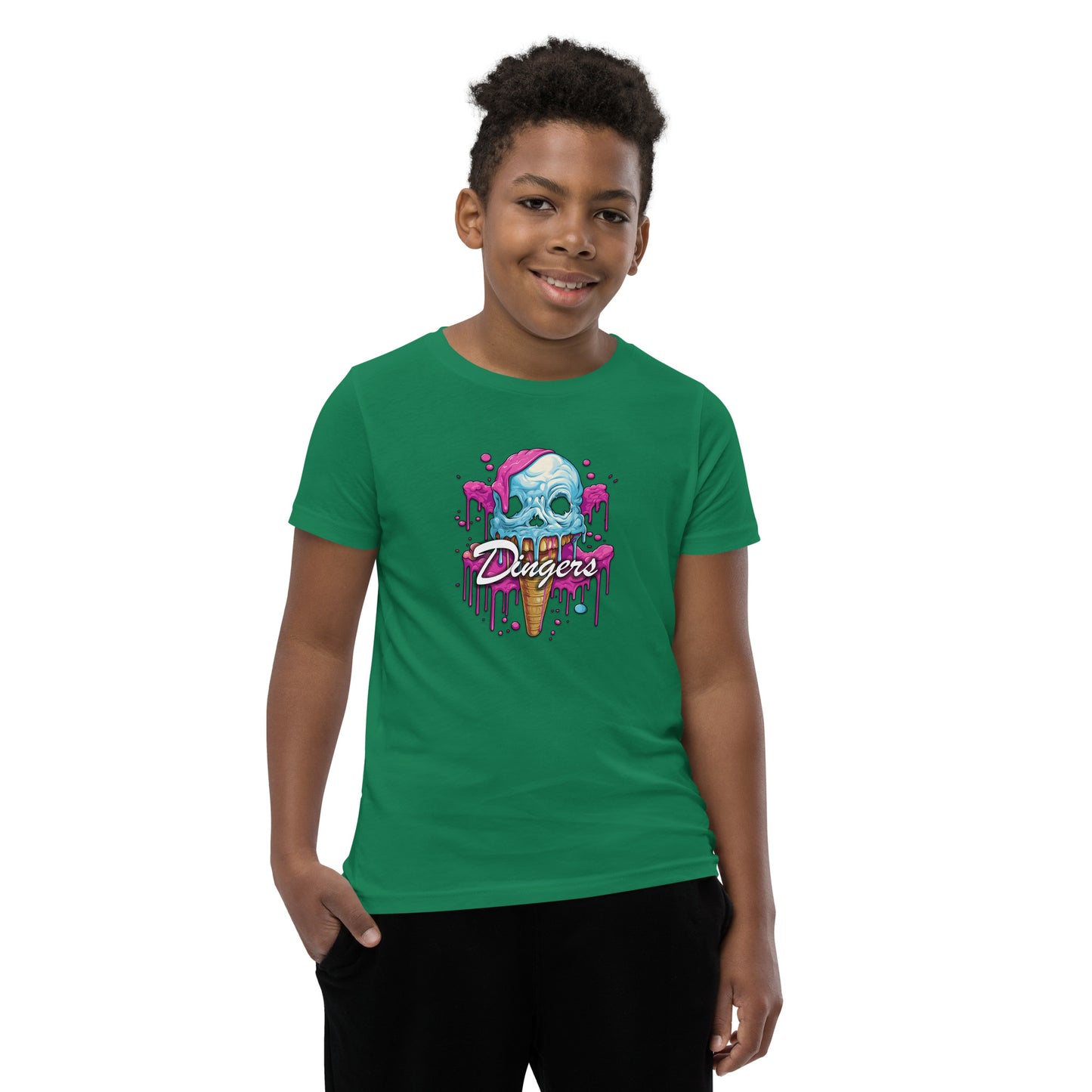 Dinger Dynasty 'Dingers' Ice Cream Cone Youth Baseball Shirt