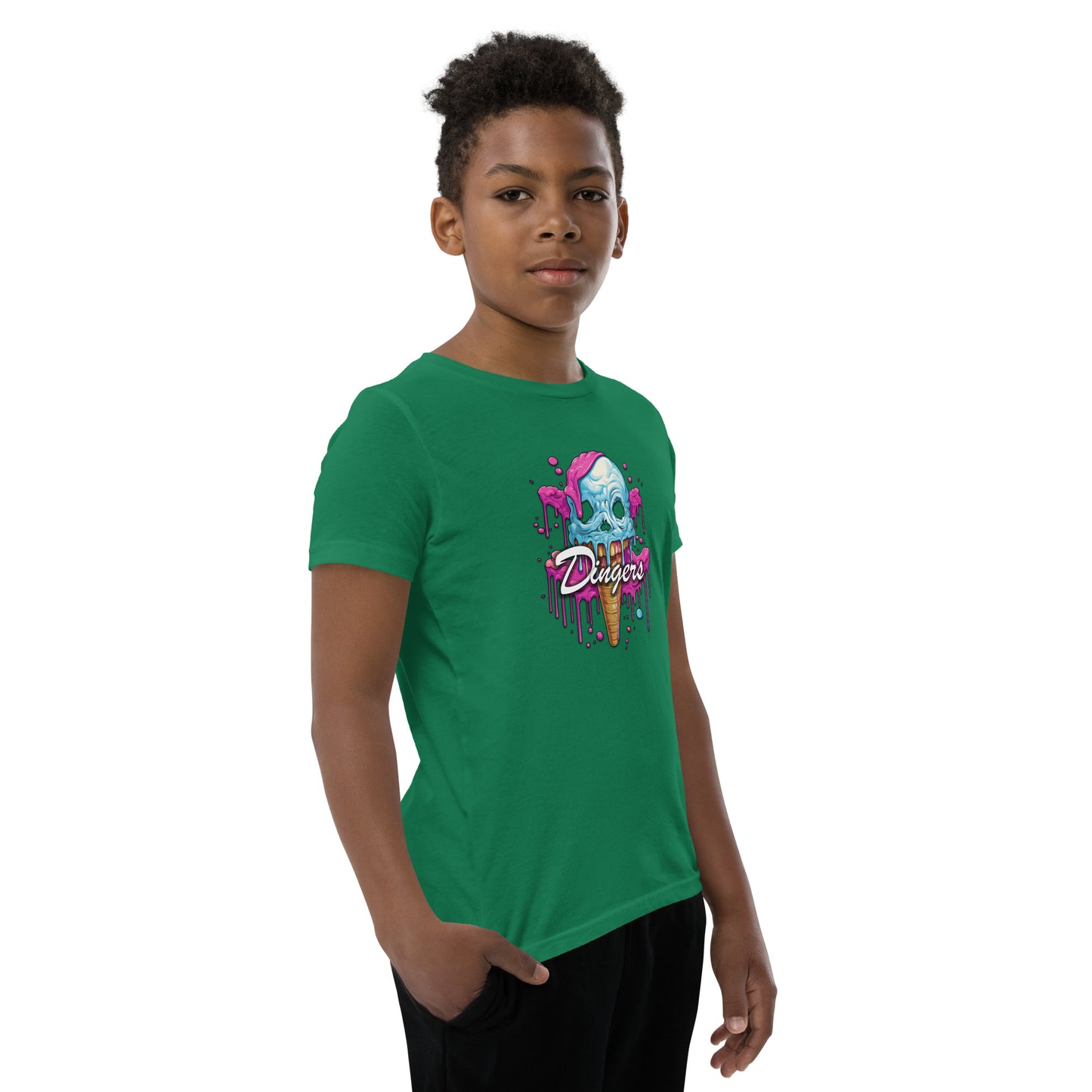 Dinger Dynasty 'Dingers' Ice Cream Cone Youth Baseball Shirt