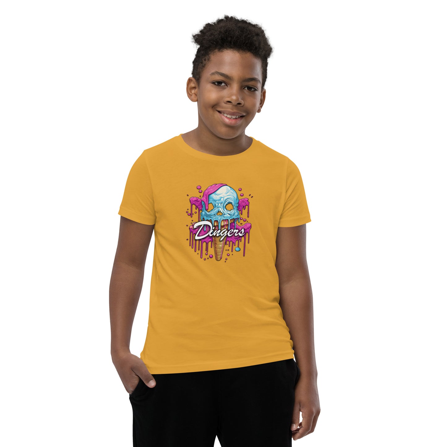 Dinger Dynasty 'Dingers' Ice Cream Cone Youth Baseball Shirt