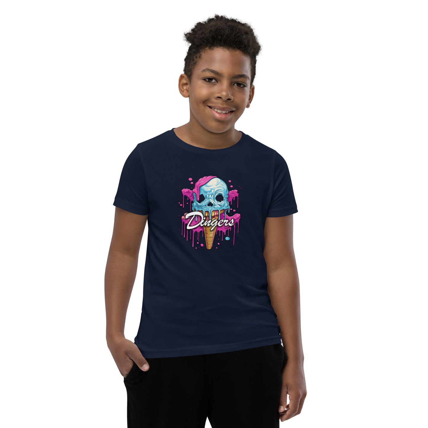 Dinger Dynasty 'Dingers' Ice Cream Cone Youth Baseball Shirt