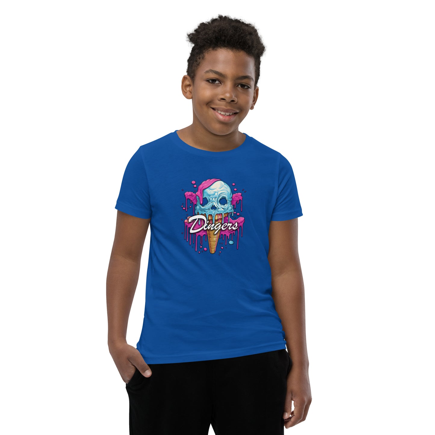 Dinger Dynasty 'Dingers' Ice Cream Cone Youth Baseball Shirt