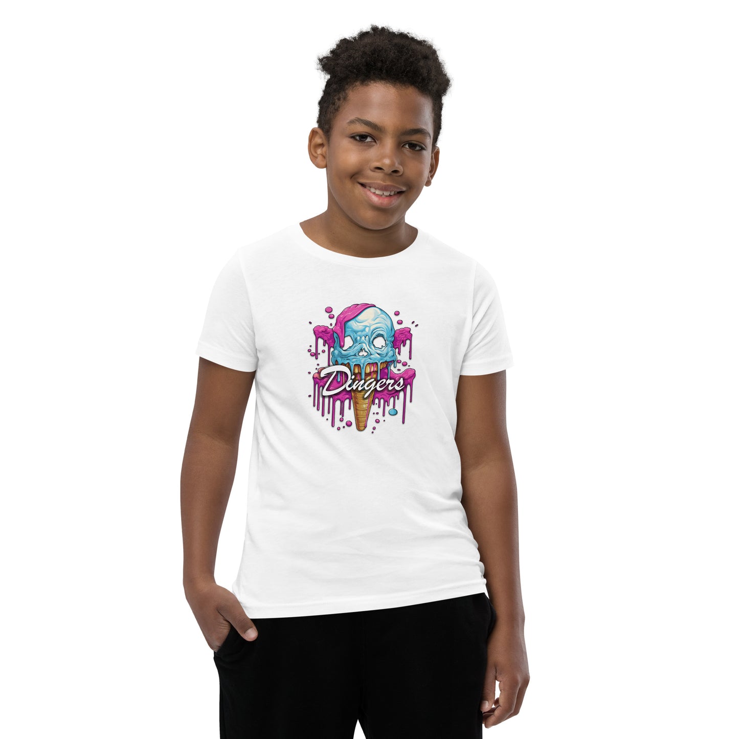 Dinger Dynasty 'Dingers' Ice Cream Cone Youth Baseball Shirt