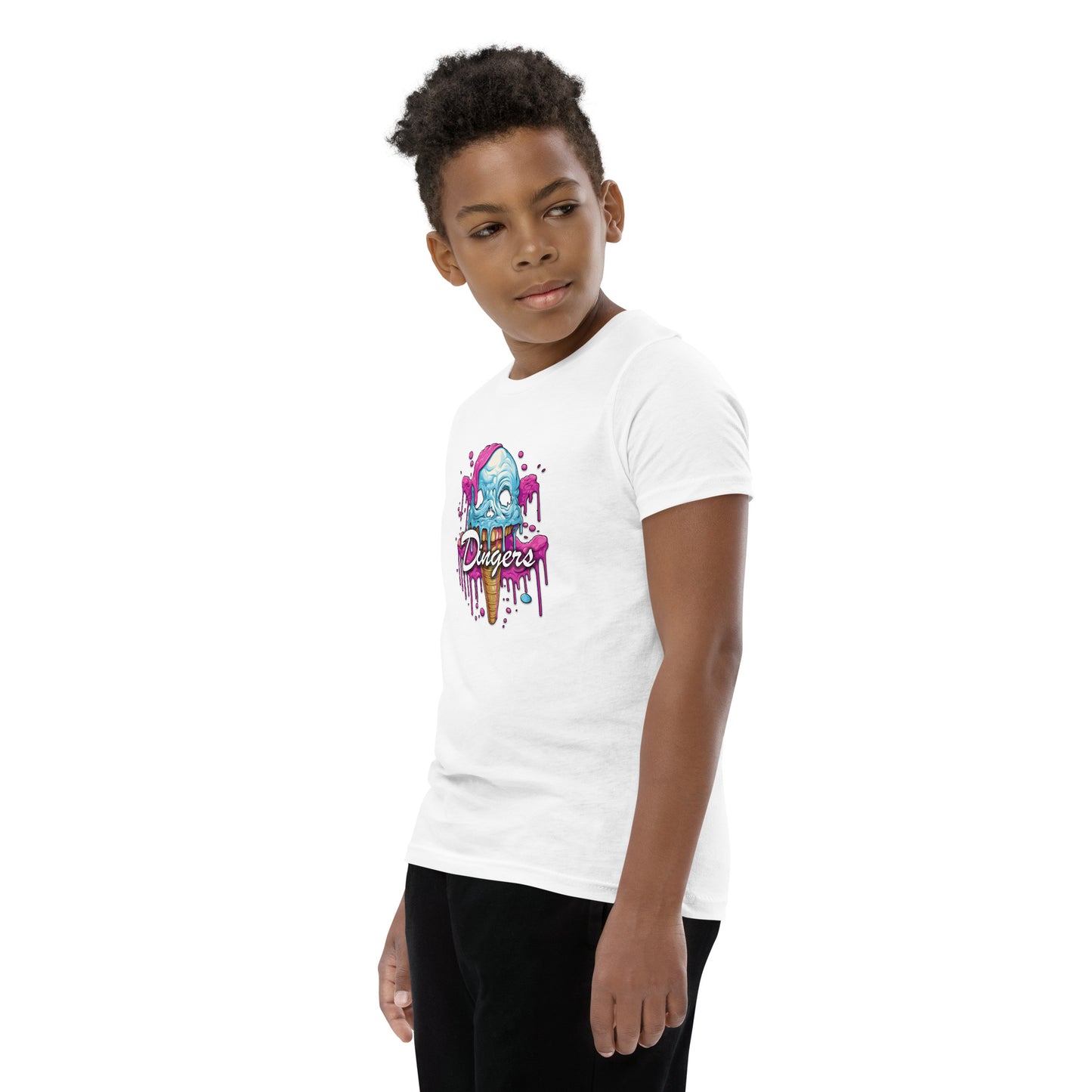 Dinger Dynasty 'Dingers' Ice Cream Cone Youth Baseball Shirt