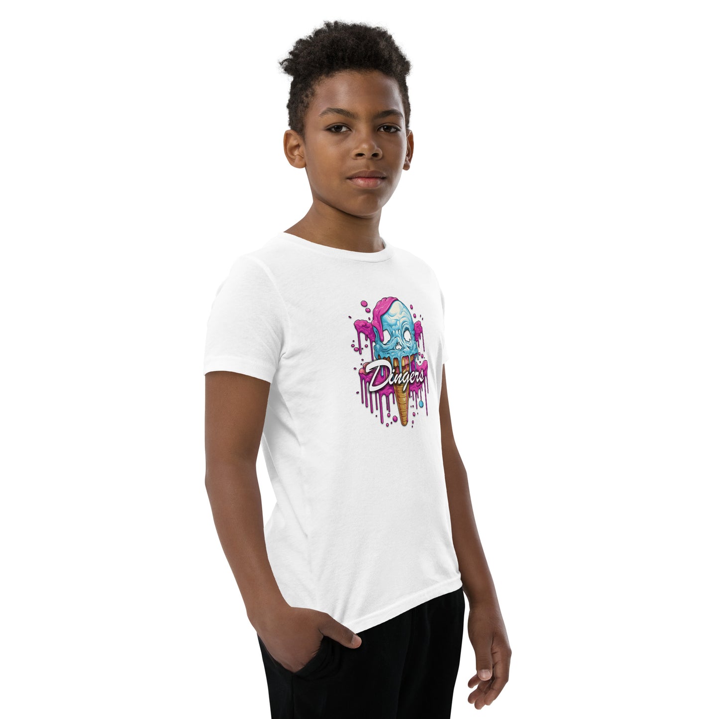 Dinger Dynasty 'Dingers' Ice Cream Cone Youth Baseball Shirt